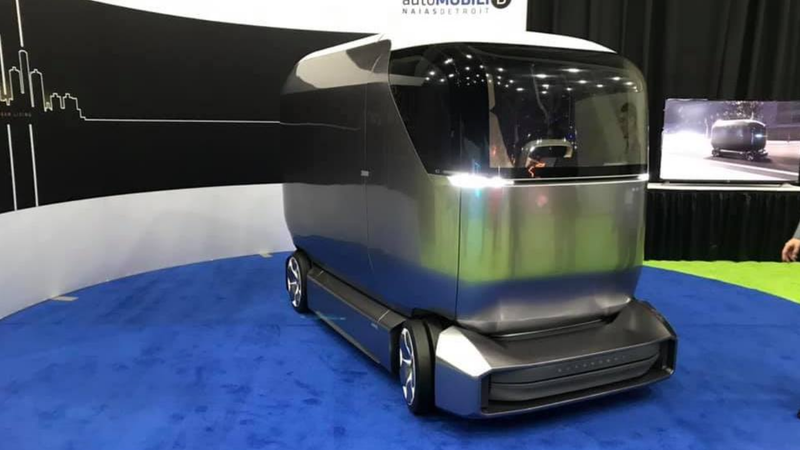 Illustration for article titled Meet the Joyless Self-Driving Pods of the Detroit Auto Show